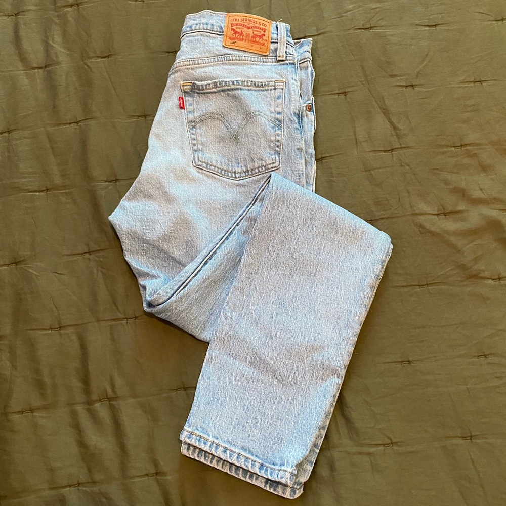 Levi’s 501 light wash denim jeans